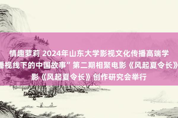 情趣萝莉 2024年山东大学影视文化传播高端学术论坛“海传闻播视线下的中国故事”第二期相聚电影《风起夏令长》创作研究会举行